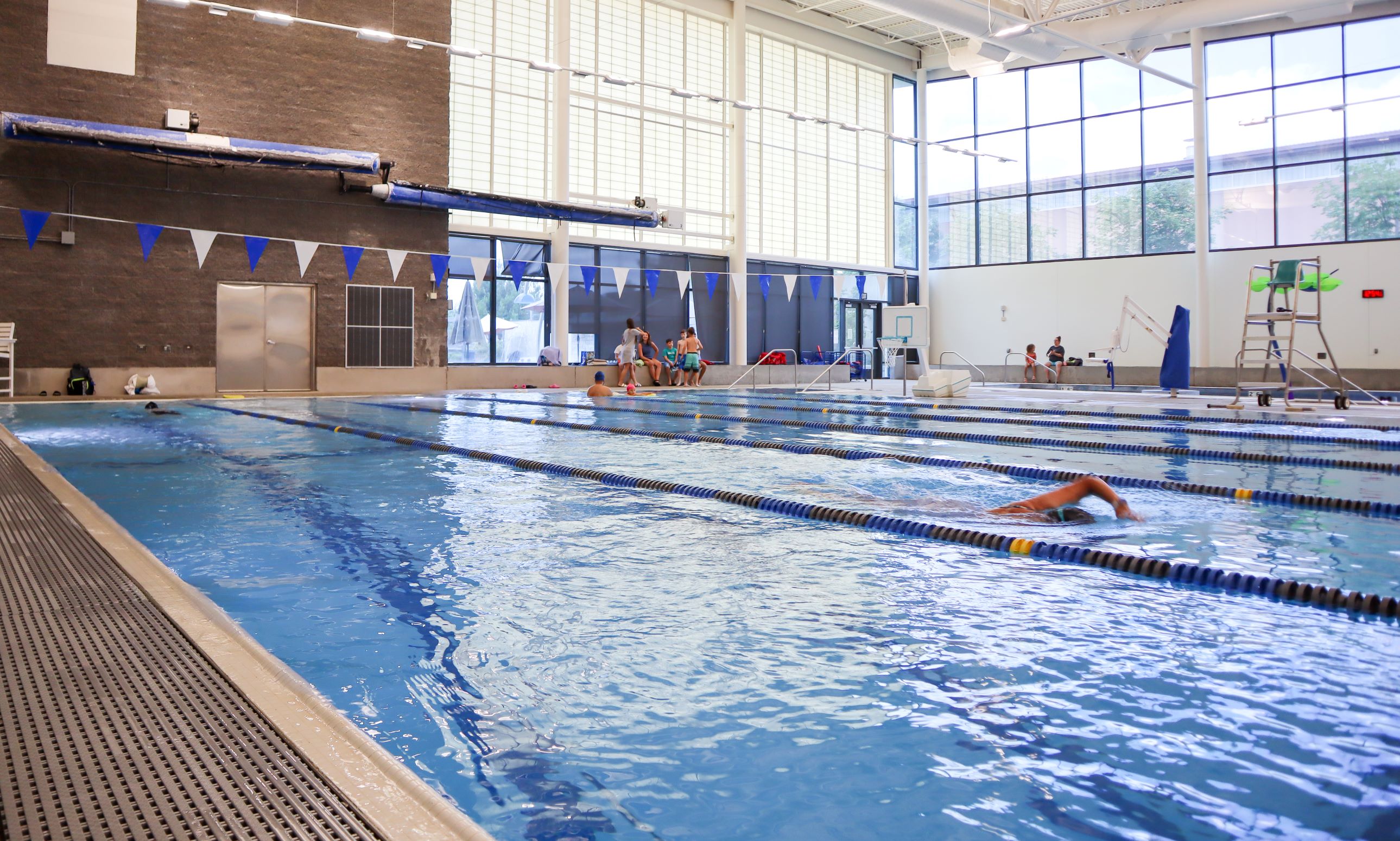 Conestoga's Main Pool. Check the on-line schedule for current open swim and lap swim times.