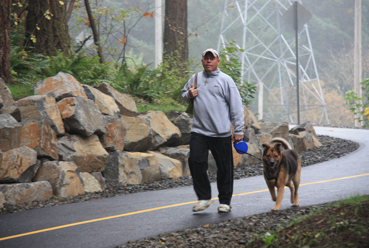 A recently developed Westside Trail segment on Mt. Williams has yielded a six-mile segment of mostly continuous trail from Tigard city limits to the Tualatin Hills Nature Park.